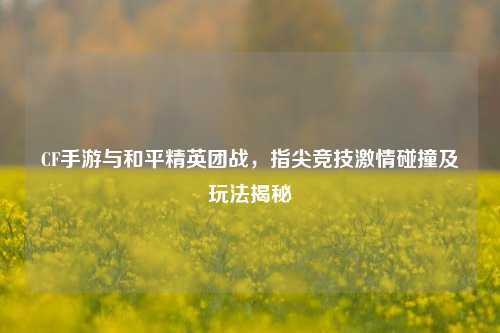 CF手游与和平精英团战，指尖竞技激情碰撞及玩法揭秘