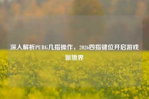 深入解析PUBG几指操作，2026四指键位开启游戏新境界