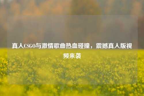 真人CSGO与激情歌曲热血碰撞，震撼真人版视频来袭