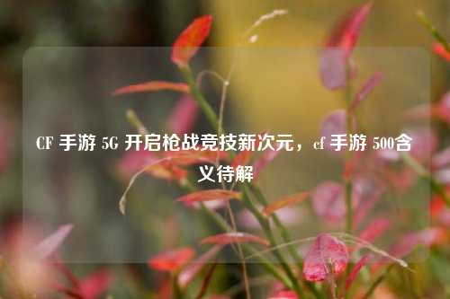 CF 手游 5G 开启枪战竞技新次元，cf 手游 500含义待解
