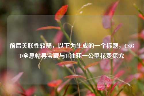 前后关联性较弱，以下为生成的一个标题，CS:GO全息帖寻宝藏与14油耗一公里花费探究