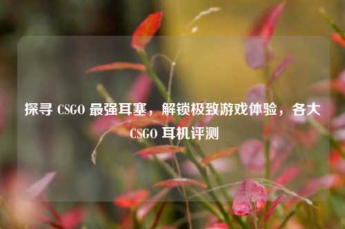 探寻 CSGO 最强耳塞，解锁极致游戏体验，各大 CSGO 耳机评测