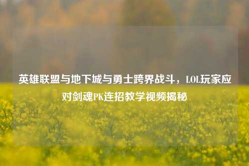 英雄联盟与地下城与勇士跨界战斗，LOL玩家应对剑魂PK连招教学视频揭秘