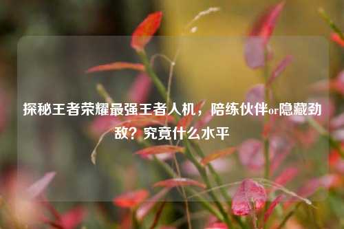 探秘王者荣耀最强王者人机，陪练伙伴or隐藏劲敌？究竟什么水平