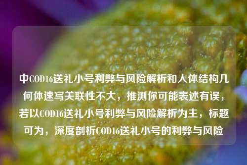 中COD16送礼小号利弊与风险解析和人体结构几何体速写关联性不大，推测你可能表述有误，若以COD16送礼小号利弊与风险解析为主，标题可为，深度剖析COD16送礼小号的利弊与风险