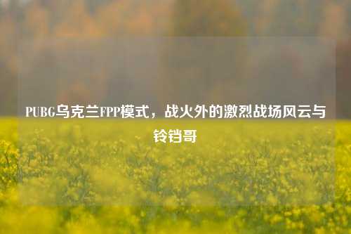 PUBG乌克兰FPP模式，战火外的激烈战场风云与铃铛哥