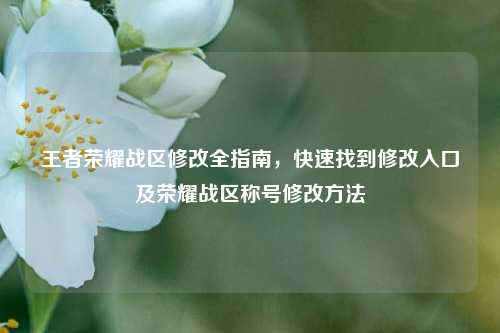 王者荣耀战区修改全指南，快速找到修改入口及荣耀战区称号修改方法