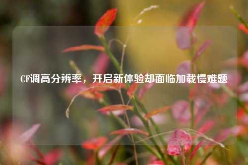 CF调高分辨率，开启新体验却面临加载慢难题